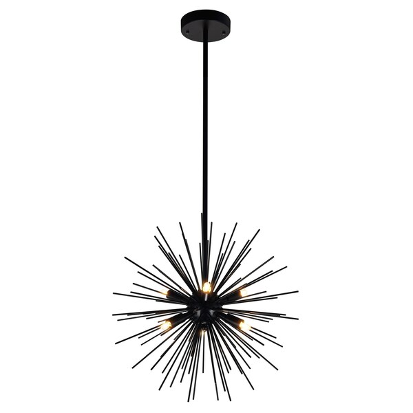 Cwi Lighting Savannah 6 Light Chandelier With Black Finish 1034P16-6-101 - main